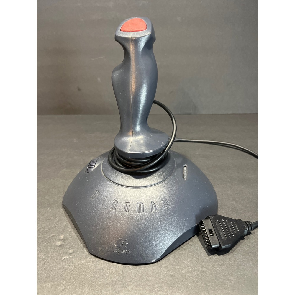 Logitech Wingman Joystick Model 3001 Vintage PC Flight Controller Game Port